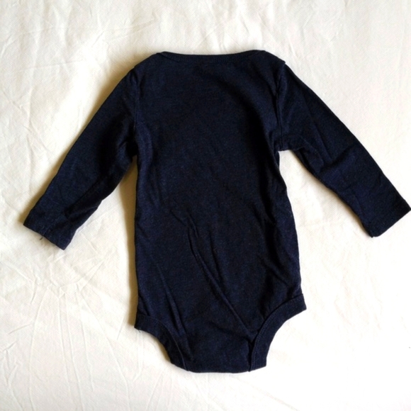 george navy blue dinosaur graphic long sleeve bodysuit diaper shirt 12 months - Picture 5 of 5